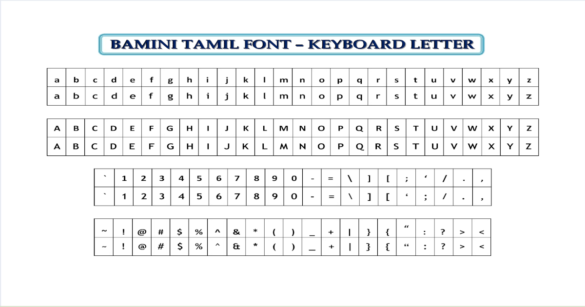 install tamil font bamini